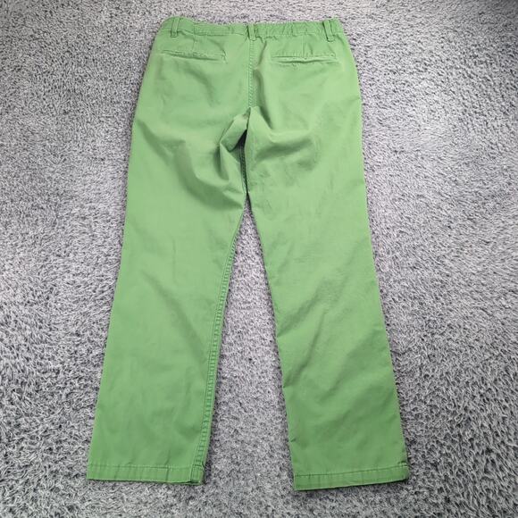 Gap Pants Men 31X32 Green Classiccore Casual Minimal Preppy Chino Flat Front - Picture 2 of 9